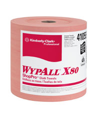 WypAll X80 Cloths Jumbo Roll,
Red, 12.5&quot; x 13.4&quot; - 
(475/roll)