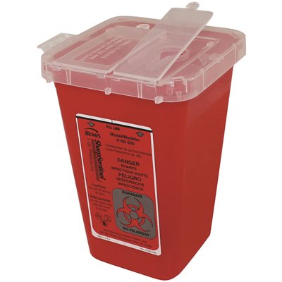 1qt Red Sharps Container each