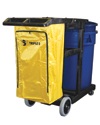 SSS Janitor Cart, Dark Gray w  SSS Yellow Bag, each
