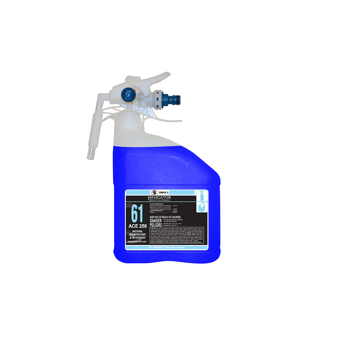 SSS Navigator PDC #61 ACE 256 
Neutral Disinfectant &amp; 
Detergent, 3L - (2/cs)