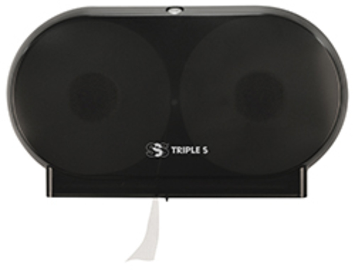 SSS Sterling 2.0 Twin Jumbo  Roll Tissue Dispenser, Black - 