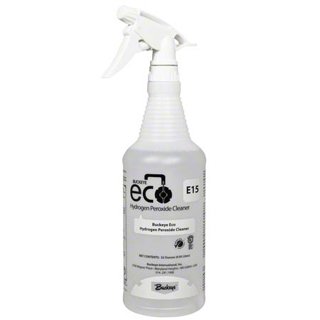 Buckeye ECO E15 Hydrogen 
Peroxide Cleaner, Spray 
Bottles - (12/cs)