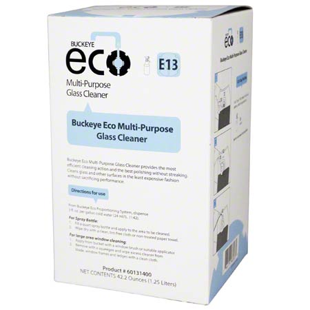 Buckeye ECO E13 Multi-Purpose 
Glass Cleaner, 1.25L - (4/cs)