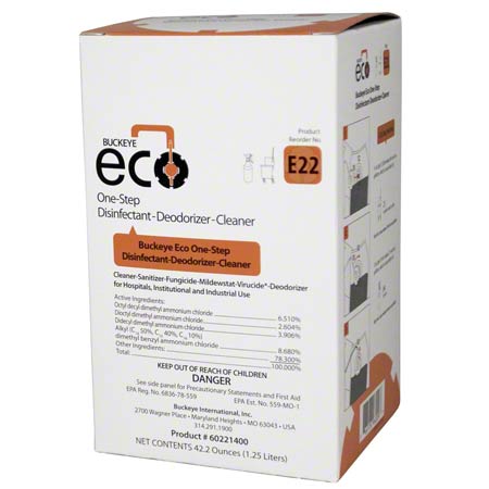Buckeye ECO E22 One-Step HD
Disinfectant, 1.25L - (4/cs)