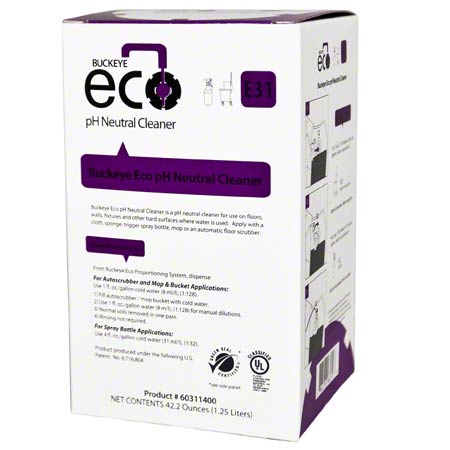 Buckeye ECO E31 pH Neutral 
Cleaner, 1.25L - (4/cs)