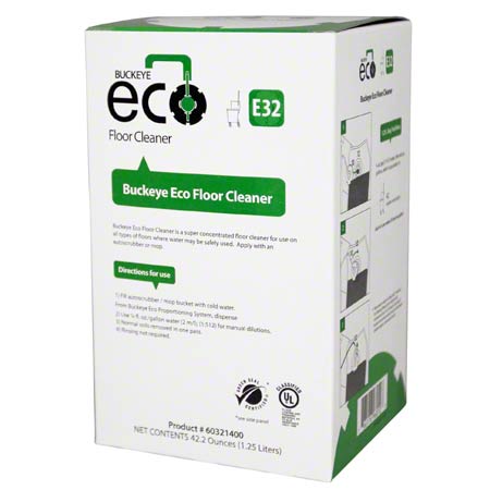 Buckeye ECO E32 Floor Cleaner,  Fragrance Free, 1.25L - (4/cs)