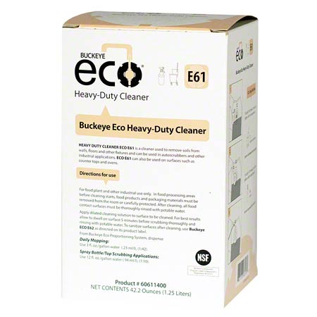 Buckeye ECO E61 Heavy Duty 
Cleaner, 1.25L - (4/cs)