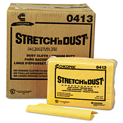 Chicopee Stretch &#39;n Dust  Cloths, 12.5&quot; x 17&quot;, Yellow, 