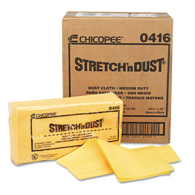 Chicopee Stretch &#39;n Dust 
Cloths, 24&quot; x 24&quot;, Yellow,
20/bag - (5/cs)