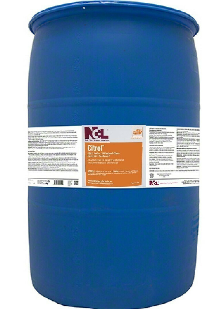 NCL Citrol 100% Active / All
Natural Citrus Degreaser
Concentrate - (55gal)