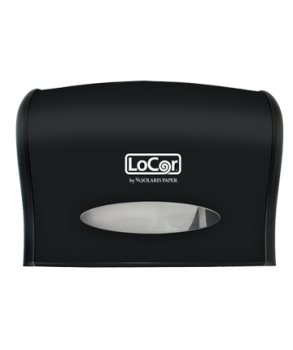 Solaris LoCor Jumbo Tissue 
Dispenser, Black - (1/cs)