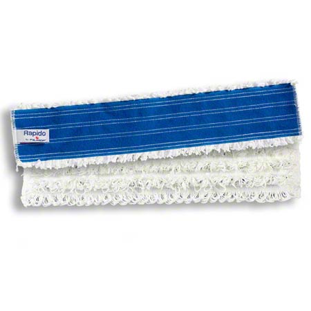 Filmop Rapido Microfiber Mop, 
Velcro, White/Blue Back - 
(25/cs)