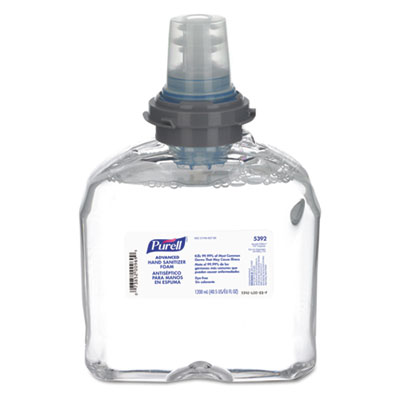 GOJO TFX Purell Foam Instant 
Hand Sanitizer, Unscented, 
1200ml - (2/cs)