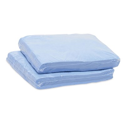 Sontara EC, Creped, Blue,  12&quot;x12&quot;, Packed Flat in Poly 