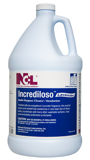 NCL Incrediloso Multi-Purpose
Cleaner / Deodorizer, Lavender
Fragrance - (4gal/cs)