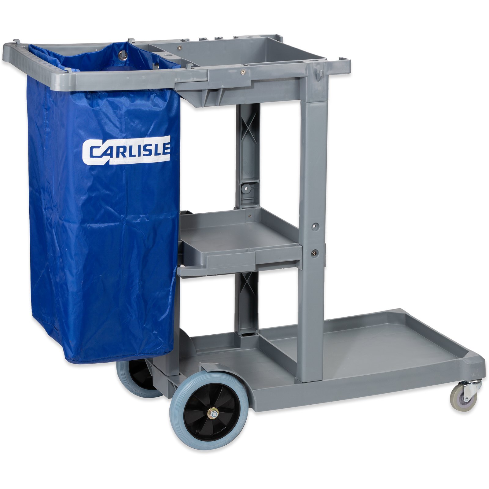 Carlisle Short Platform  Janitorial Cart, Grey