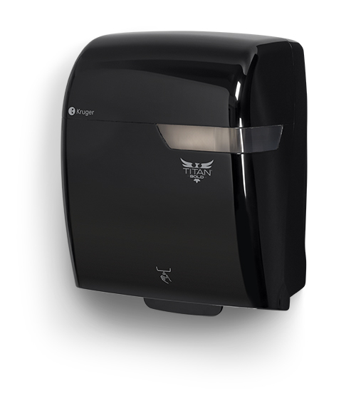 Kruger Titan Bold Smooth-Cut  Roll Towel Dispenser, Black