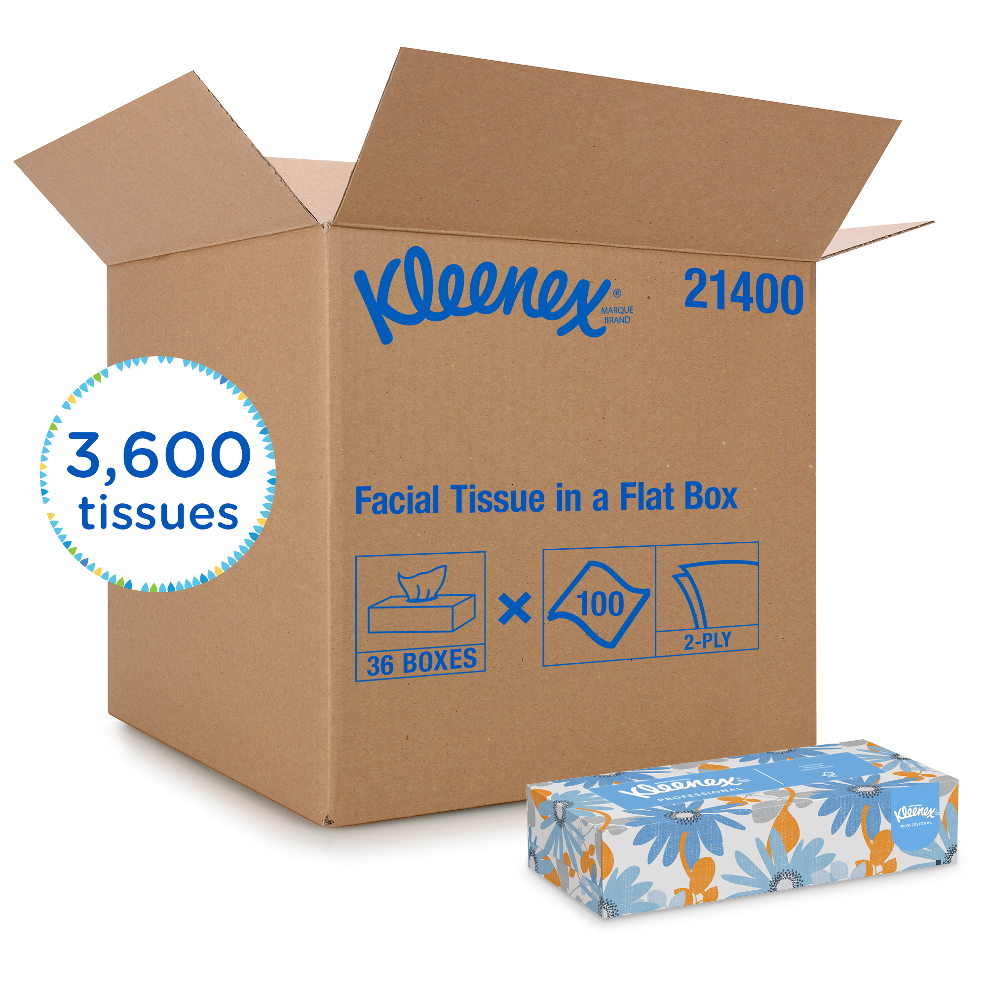 Kleenex Facial Tissue, 2ply,  100 Sheets/Box - (36/cs)