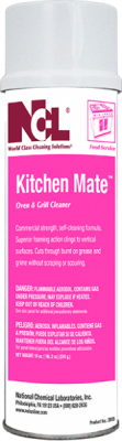 NCL Kitchen Mate Oven &amp; Grill  
Cleaner, Aerosol, 18oz - 
(12/cs)