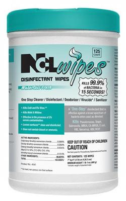NCLwipes Disinfectant  Wipes, Waterfall Fresh, 125ct 