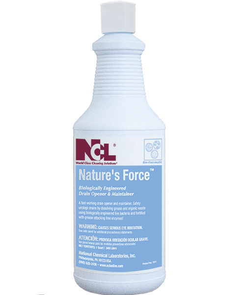 NCL Nature&#39;s Force
Bio-Enzymatic Drain Opener &amp;
Maintainer - (12qts/cs)