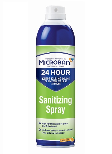 Microban 24 Hour Disinfectant 
Aerosol Spray, 15oz - (6/cs)
***Remaining inventory***