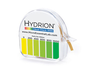 Hydrion Quat Roll, 0-1000ppm