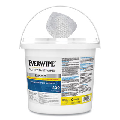 Everwipe High Volume 
Disinfectant Wipe Bucket, 
800ct - (2/cs)