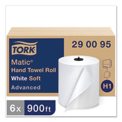 Tork Advanced Soft Matic Hand 
Towel Roll, 1ply, White, 900ft 
- (6/cs)