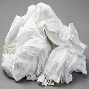 White Knit T-Shirt Rags  (25#/Box)